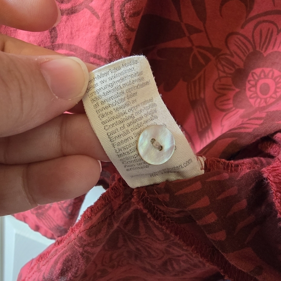 Gudrun Sjoden Tunic Blouse Red with Embroidery - Picture 4 of 5